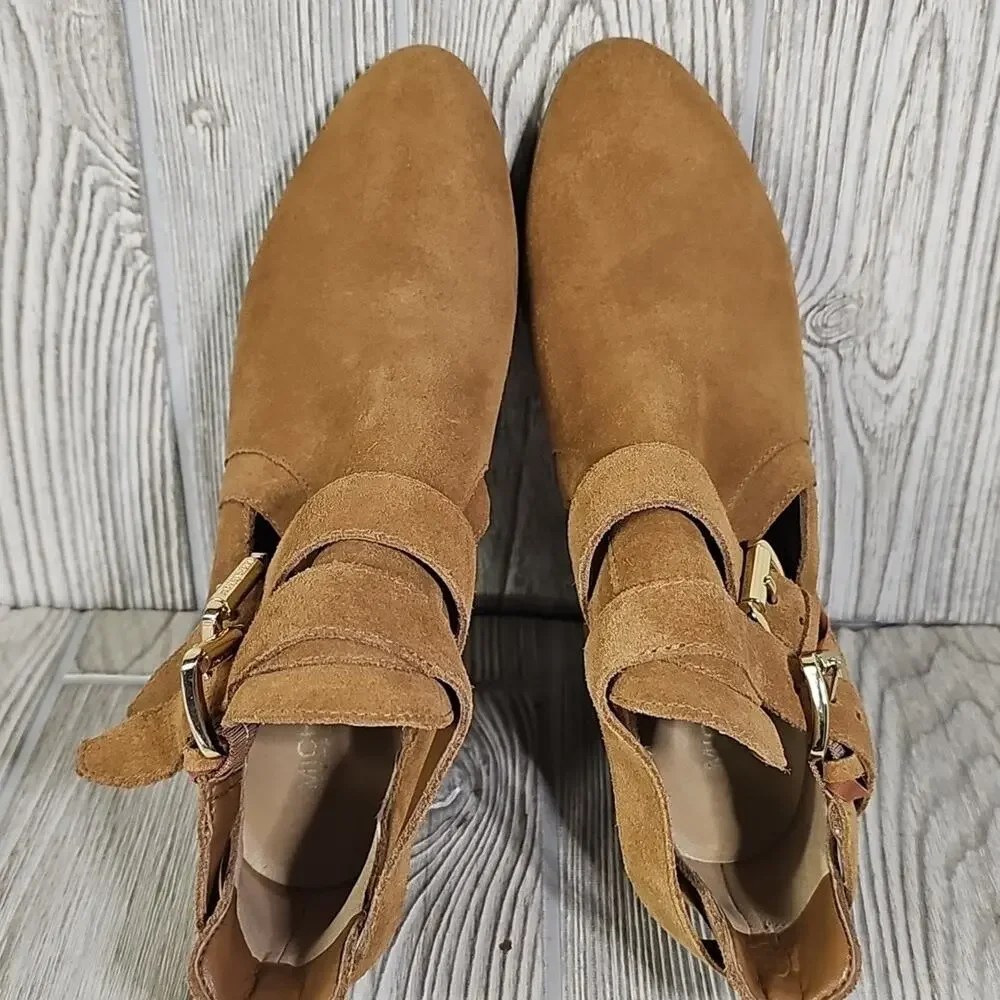 Michael Kors Walden Suede Leather Ankle Boots Womens Size 6